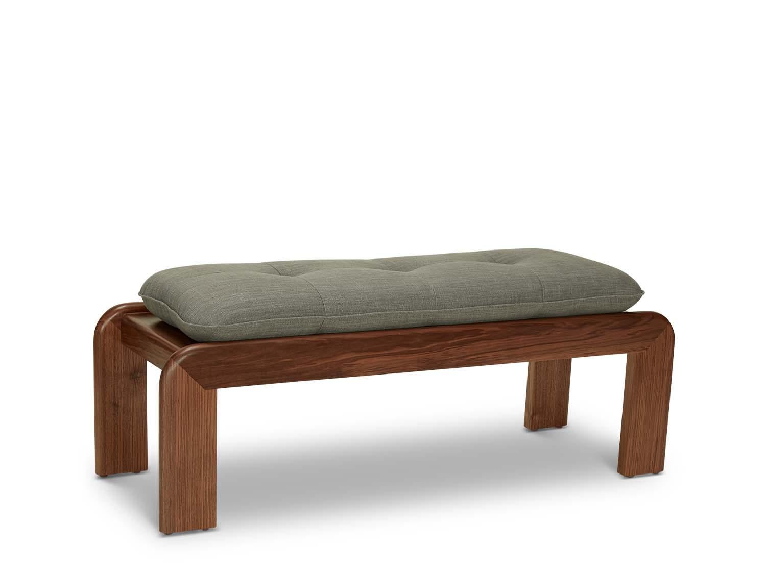 Mid-Century Modern Walnut Topa Bench by Lawson-Fenning For Sale