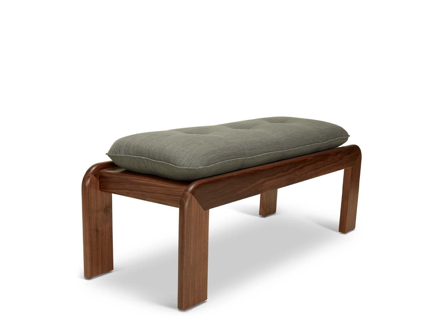 American Walnut Topa Bench by Lawson-Fenning For Sale