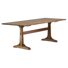 Tavolo da pranzo a cavalletto in noce di Thomas Throop/Black Creek Design/One - Su ordinazione