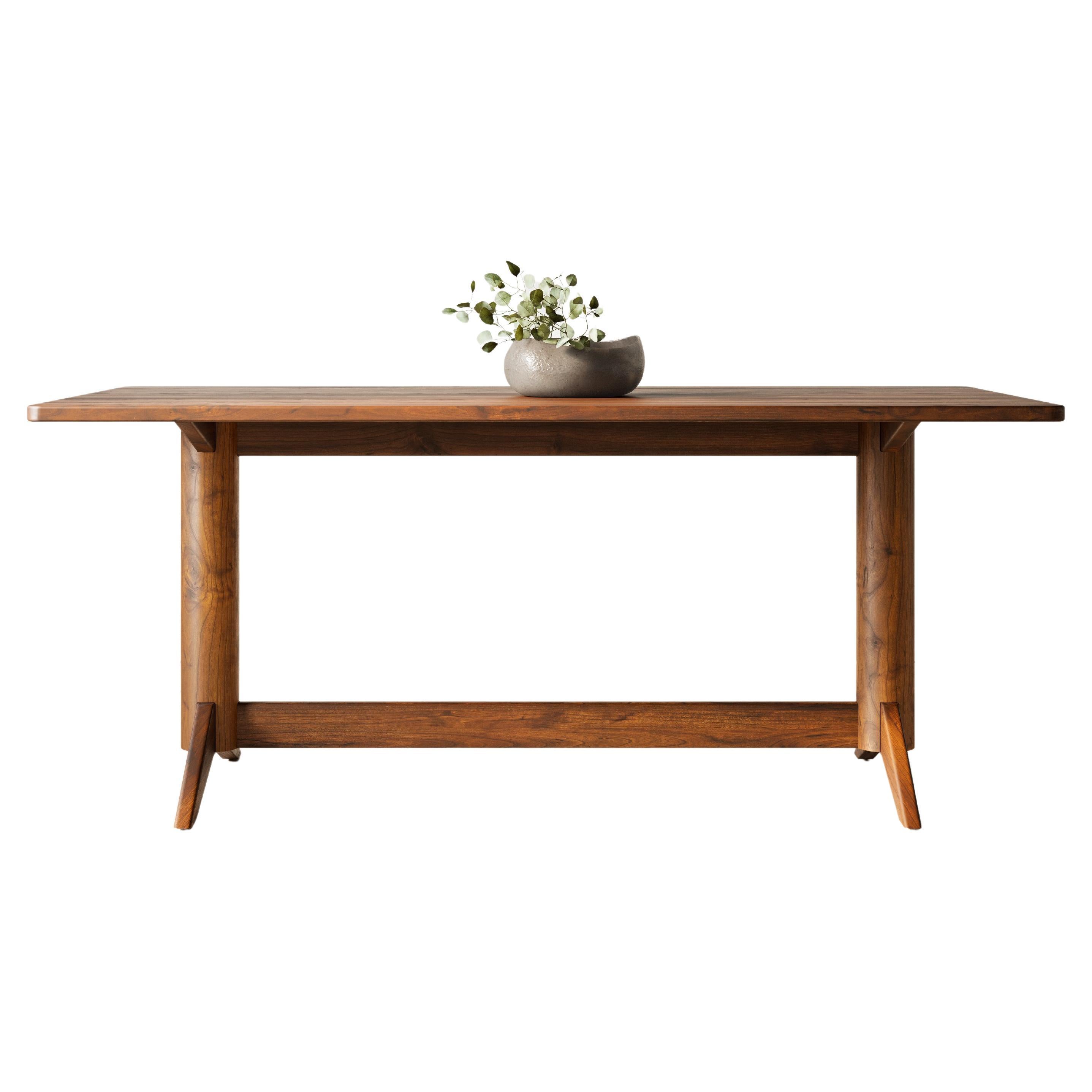 Hana Walnut Trestle Table in Stock at 1stDibs hana table, walnut