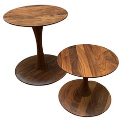 Vintage Walnut Side Table & stool by Nanna Ditzel