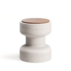 Trivoli-Hocker aus Nussbaumholz von Ivan Colominas