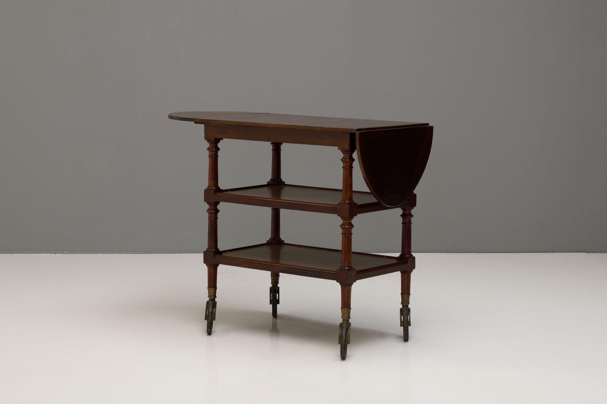 Walnut Trolley In Good Condition For Sale In London, England