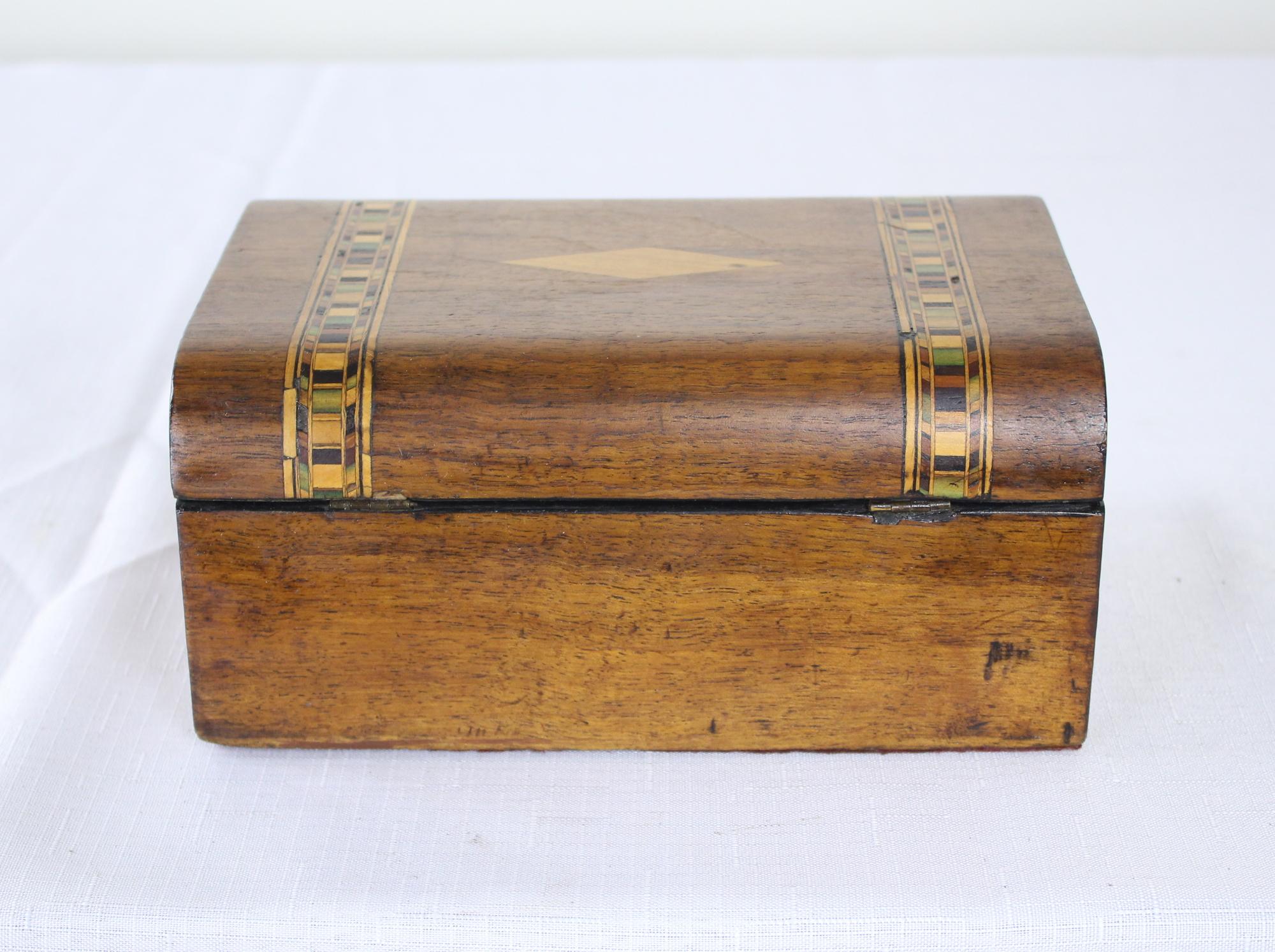 Walnut Tumbridgeware Jewelry Box 2