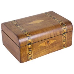 Walnut Tumbridgeware Jewelry Box