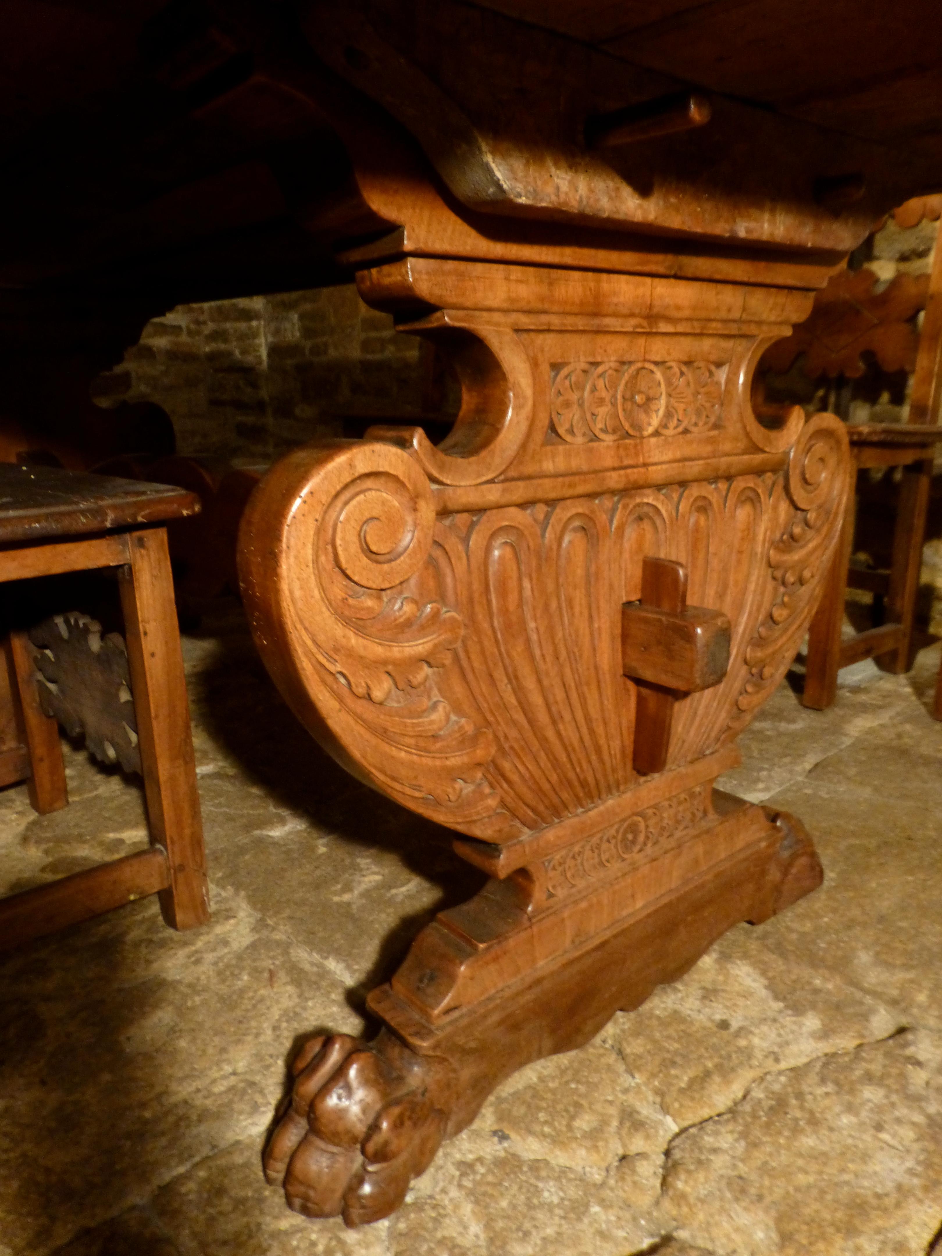 Early 19th Century Antique Italian, Tuscan Refectory Table, Solid Walnut