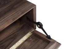 Walnut TV Console with Storage & Cable Management