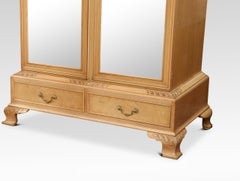 Walnut two door wardrobe