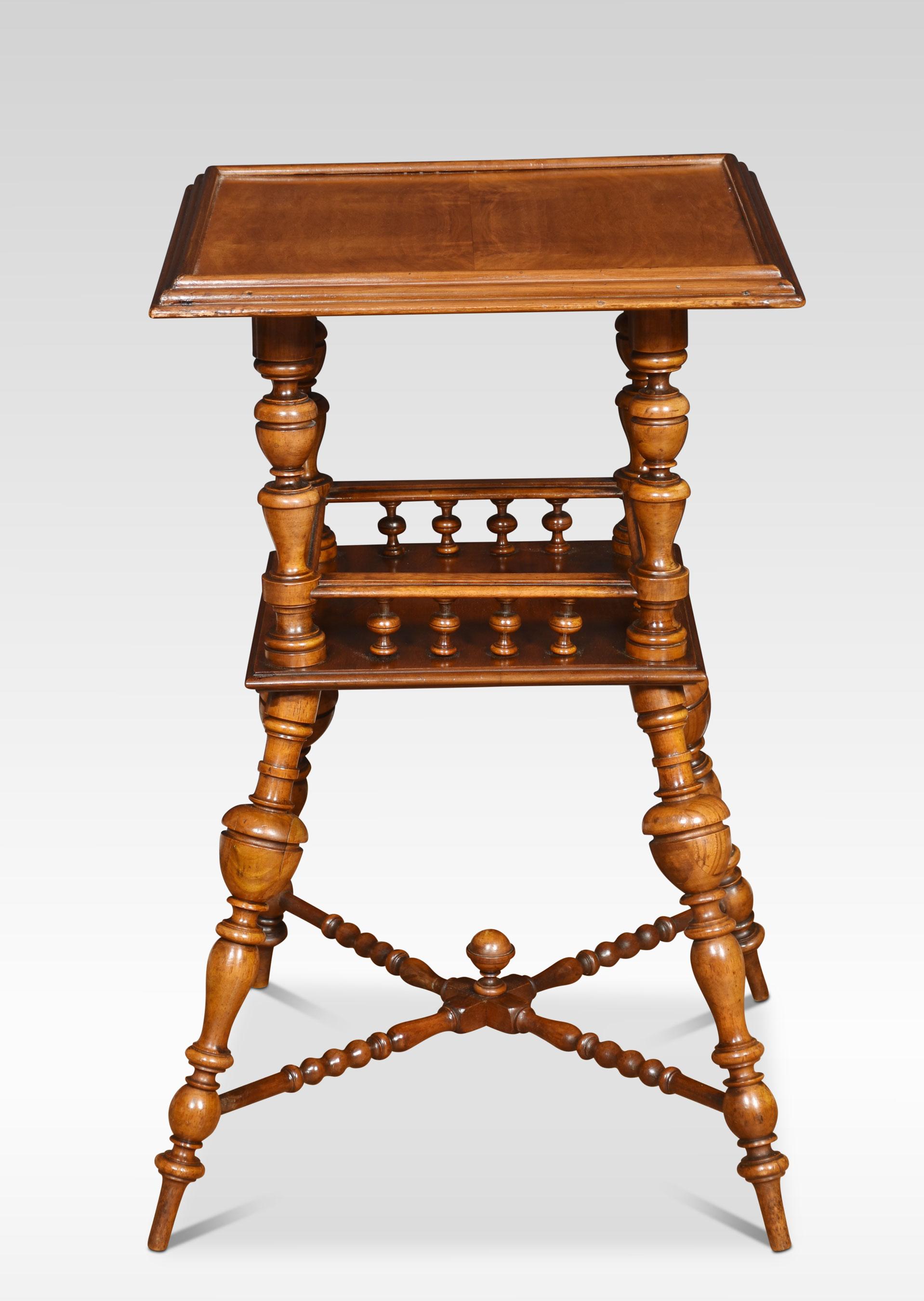 Walnut Two Tier Occasional Table In Good Condition For Sale In Cheshire, GB