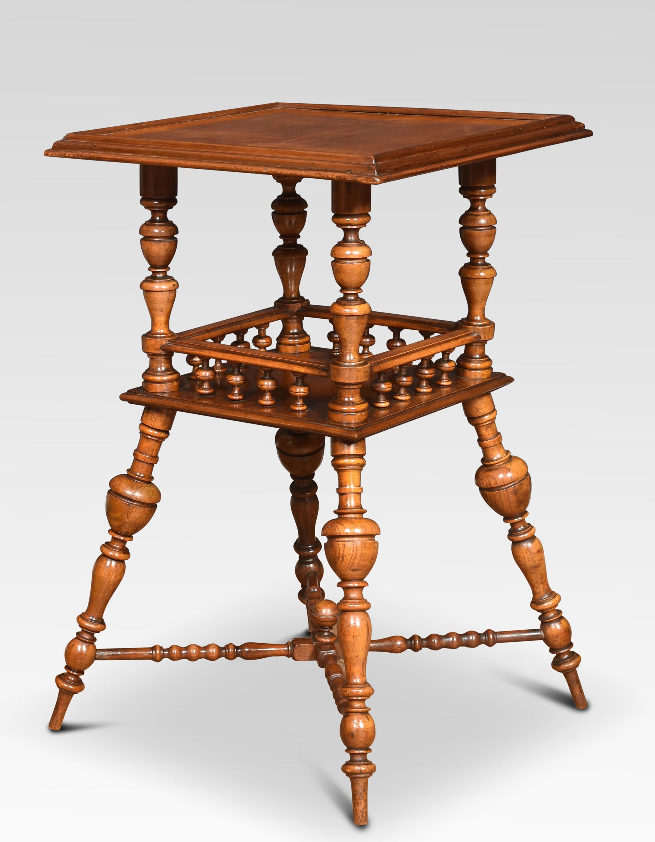 Walnut Two Tier Occasional Table For Sale 1