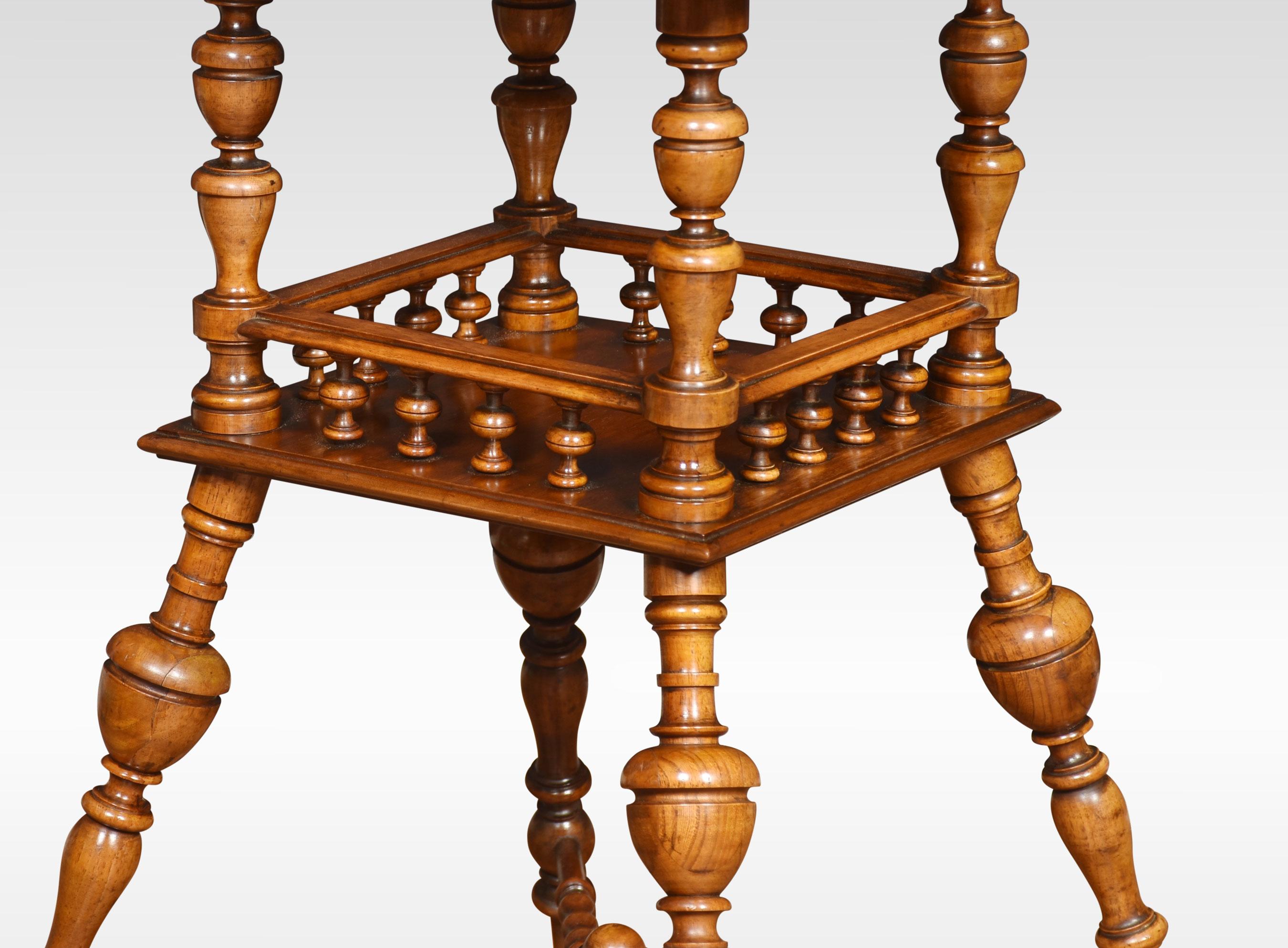 Walnut Two Tier Occasional Table For Sale 2