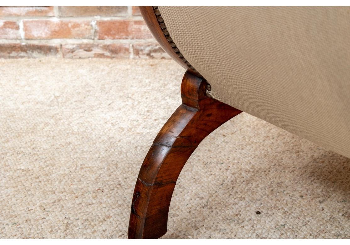Walnut Upholstered Lolling Chair 5