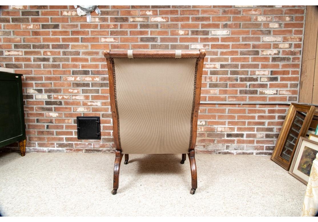 Walnut Upholstered Lolling Chair 6