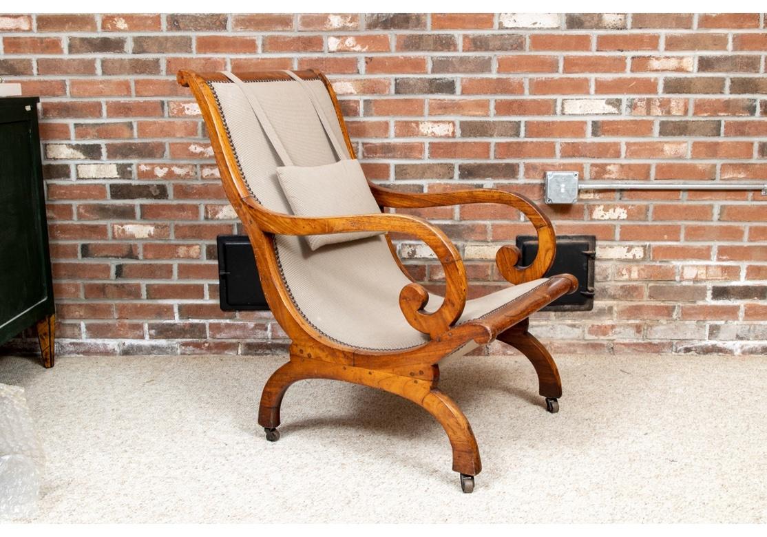 Walnut Upholstered Lolling Chair 11