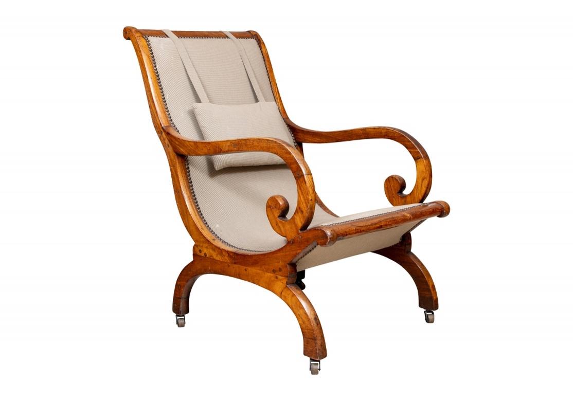 Walnut Upholstered Lolling Chair 12