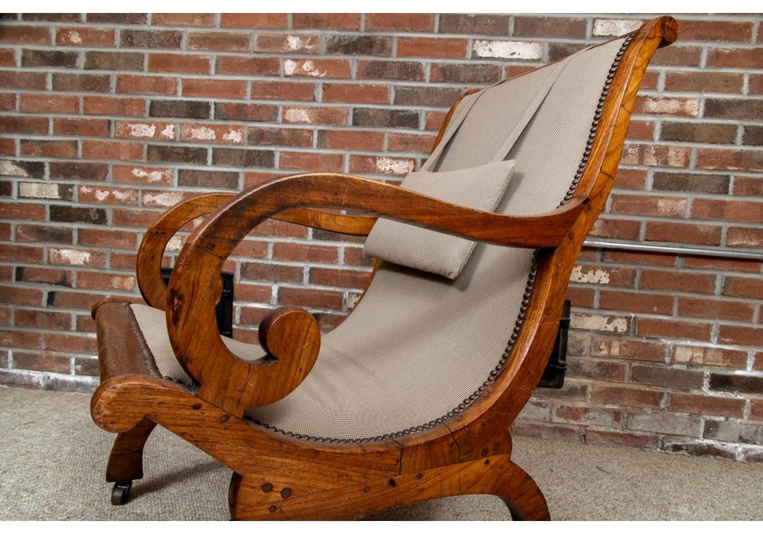 Walnut Upholstered Lolling Chair 4