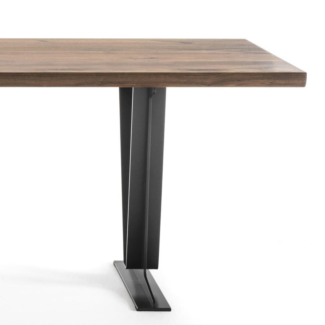 Hand-Crafted Walnut V Shape Dining Table For Sale