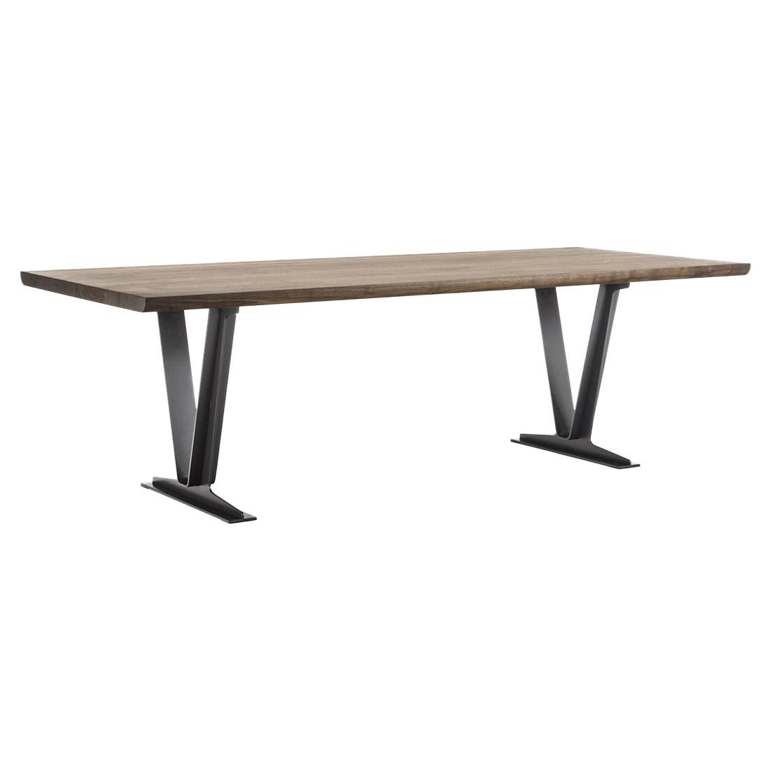 Walnut V Shape Dining Table For Sale