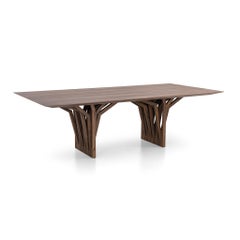 Walnut Veneer 118-Inch Dining Table with Customizable Options – Radi Collection