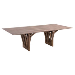 Walnut Veneer 118-Inch Dining Table with Customizable Options – Radi Collection