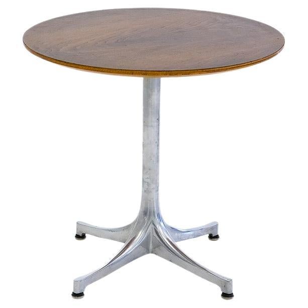 Walnut veneer Pedestal Occ. Coffee Table No 5452, George Nelson, Herman Miller For Sale
