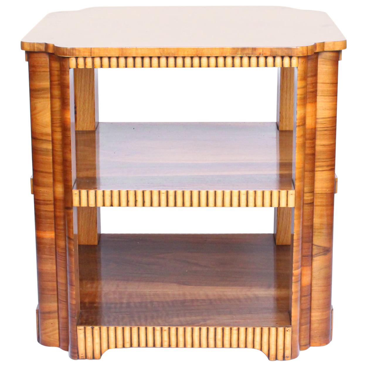 Art Deco Walnut Veneer Side Table