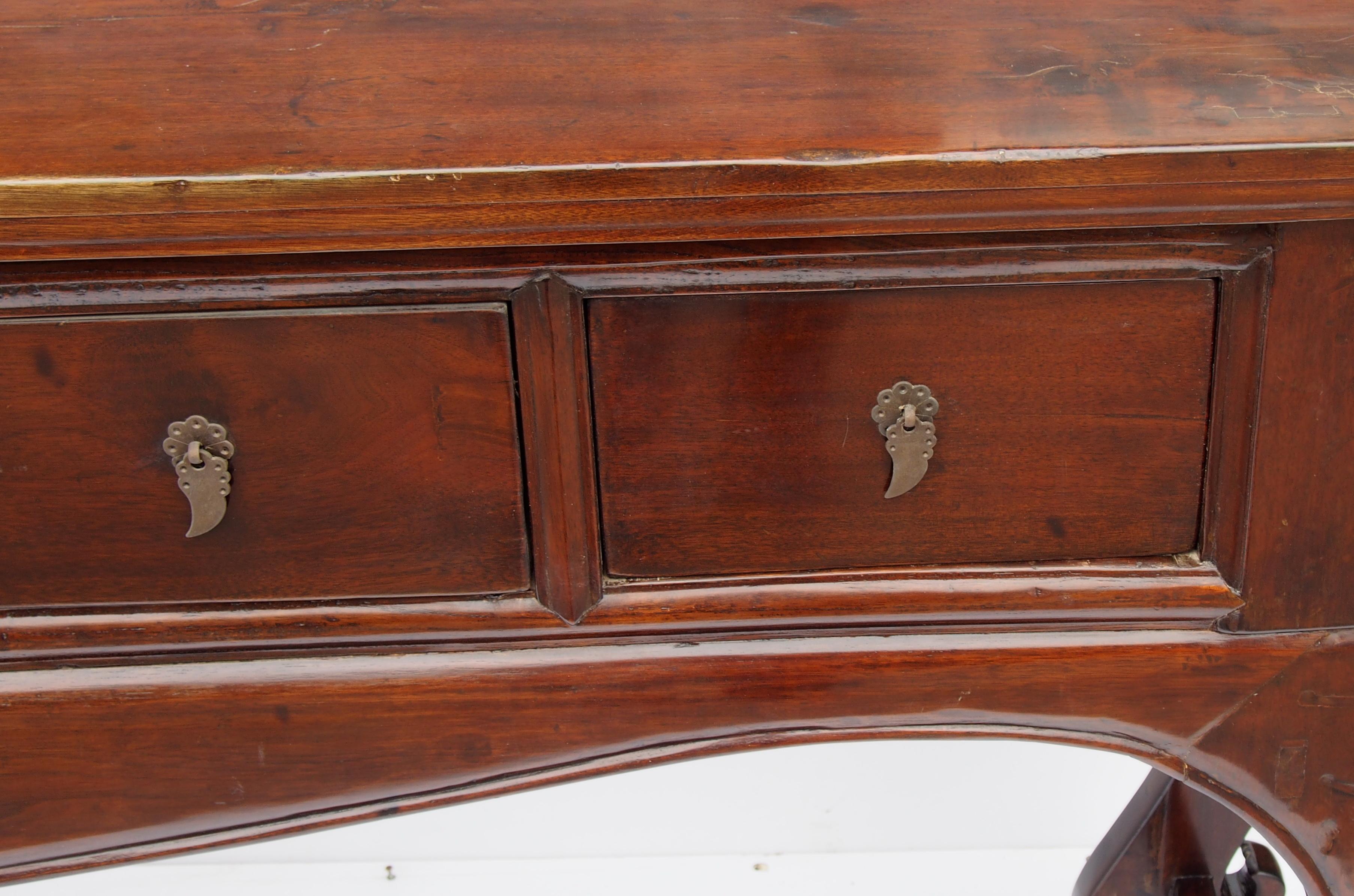 Walnut Very Large Antique Chinese Altar Table, Cabriole Legs, Shaanxi In Excellent Condition In 10 Chater Road, HK