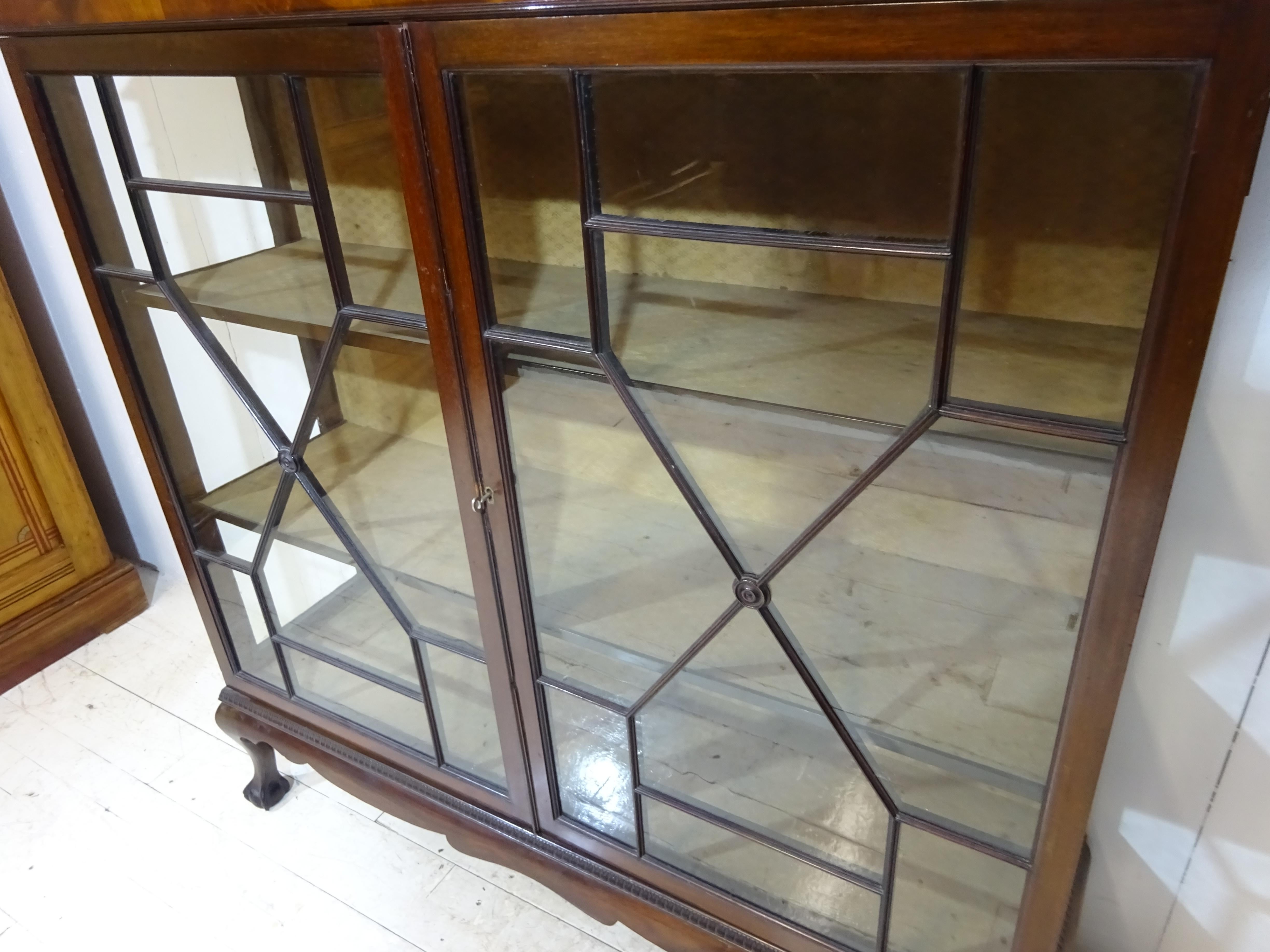 Walnut Victorian Drinks Display Cabinet For Sale 1