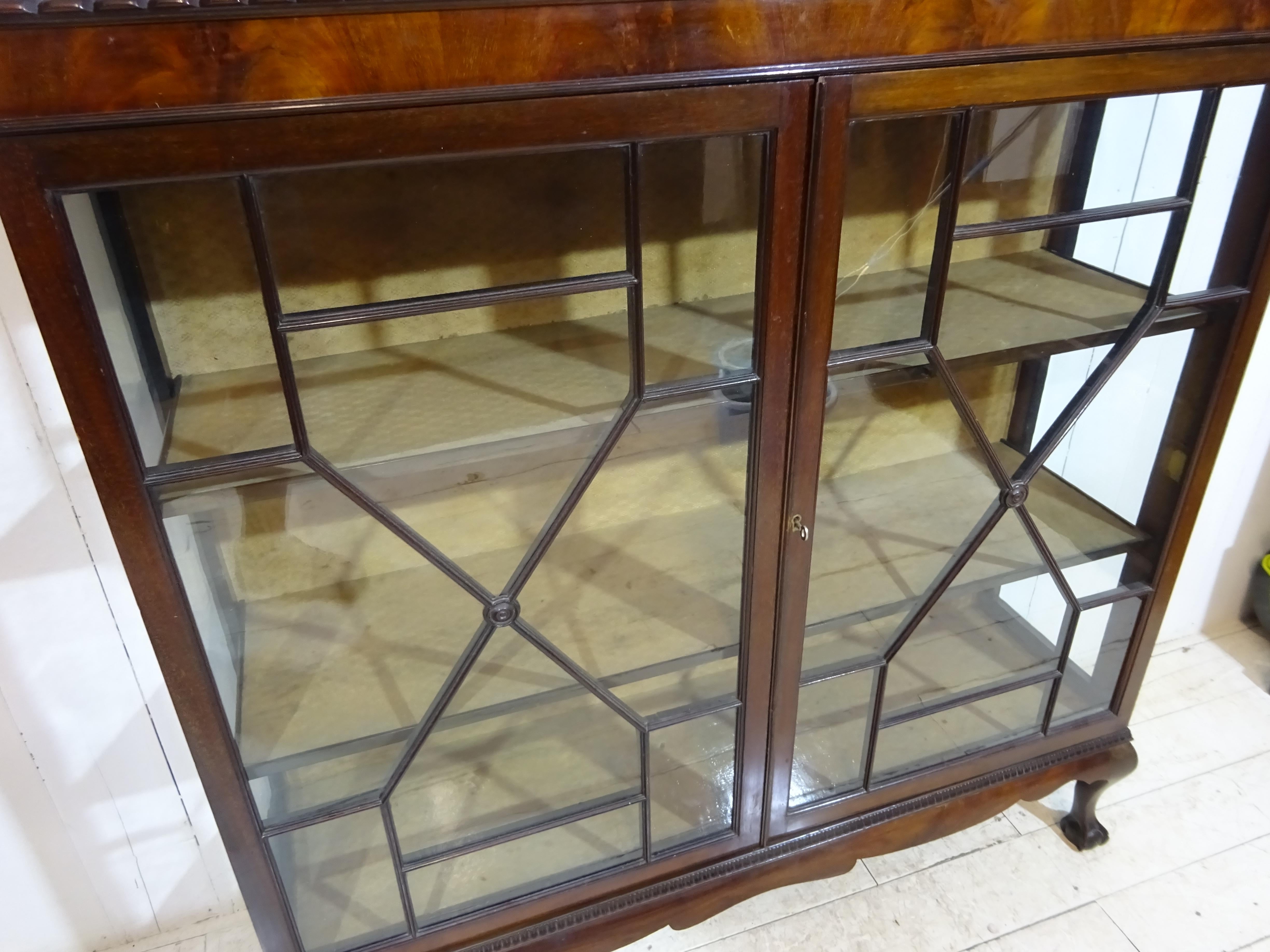 Walnut Victorian Drinks Display Cabinet For Sale 2