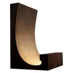 Walnut Virgule Lamp by Thierry Dreyfus