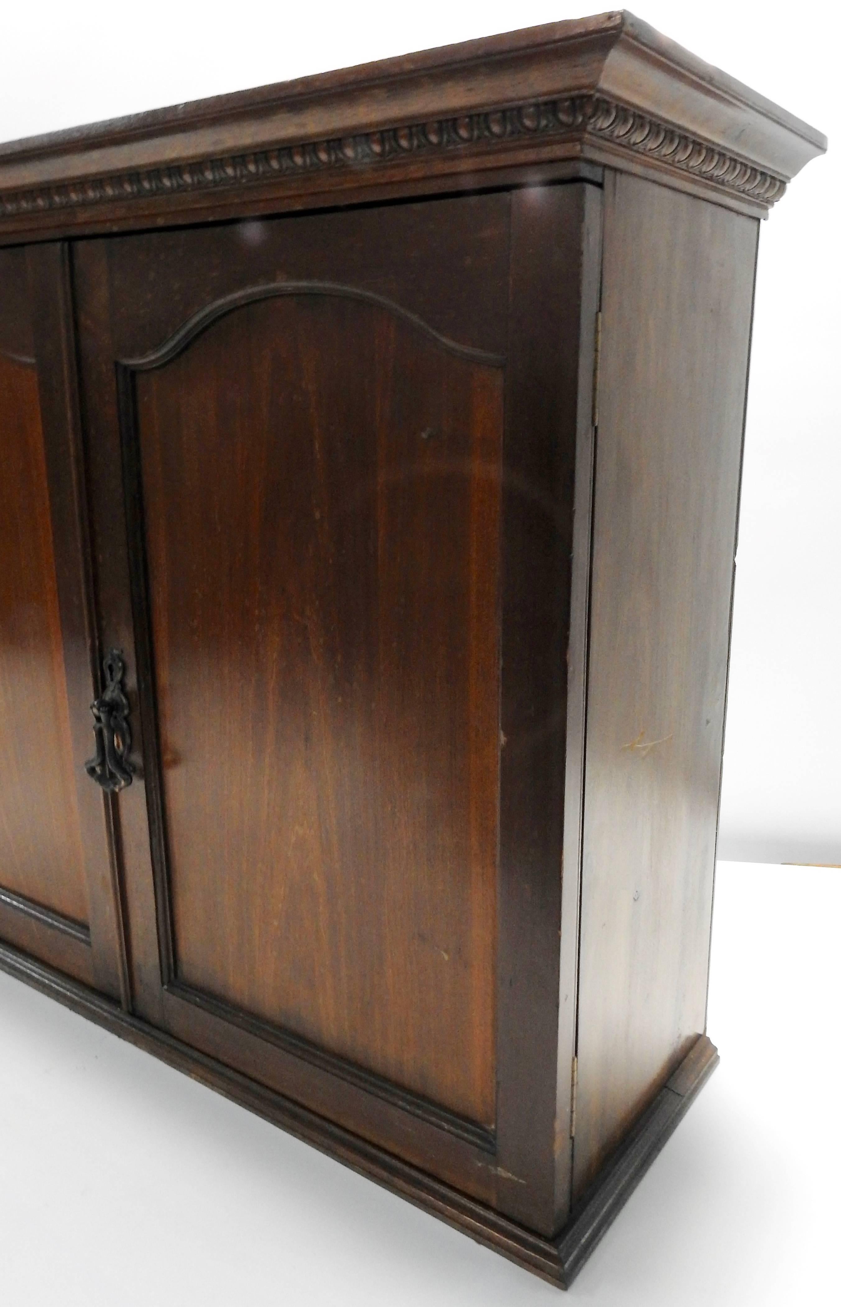 Georgian Walnut Wall Cabinet, Early 20th Century