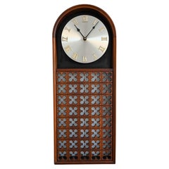 Walnut Wall Clock Model 553 by Arthur Umanoff for Howard Miller, ca. 1970