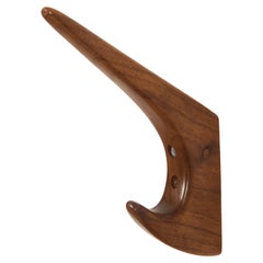 Vintage Walnut Wall Hook by Hagenauer Wien