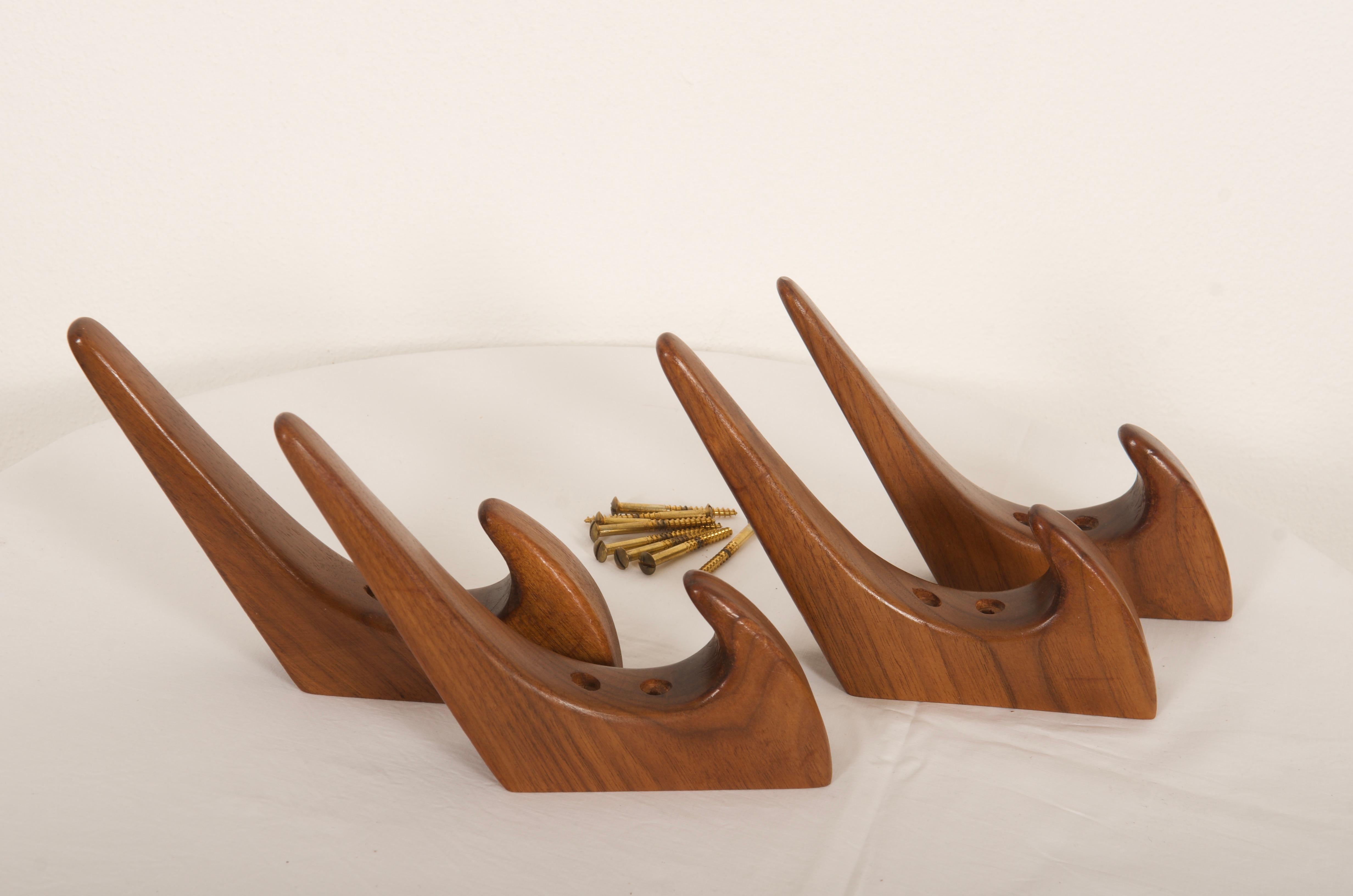 Walnut Wall Hooks by Hagenauer Wien 10