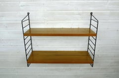 Walnut Wall Unit by Nisse Strinning for String Design Ab, Schweden, 1960s