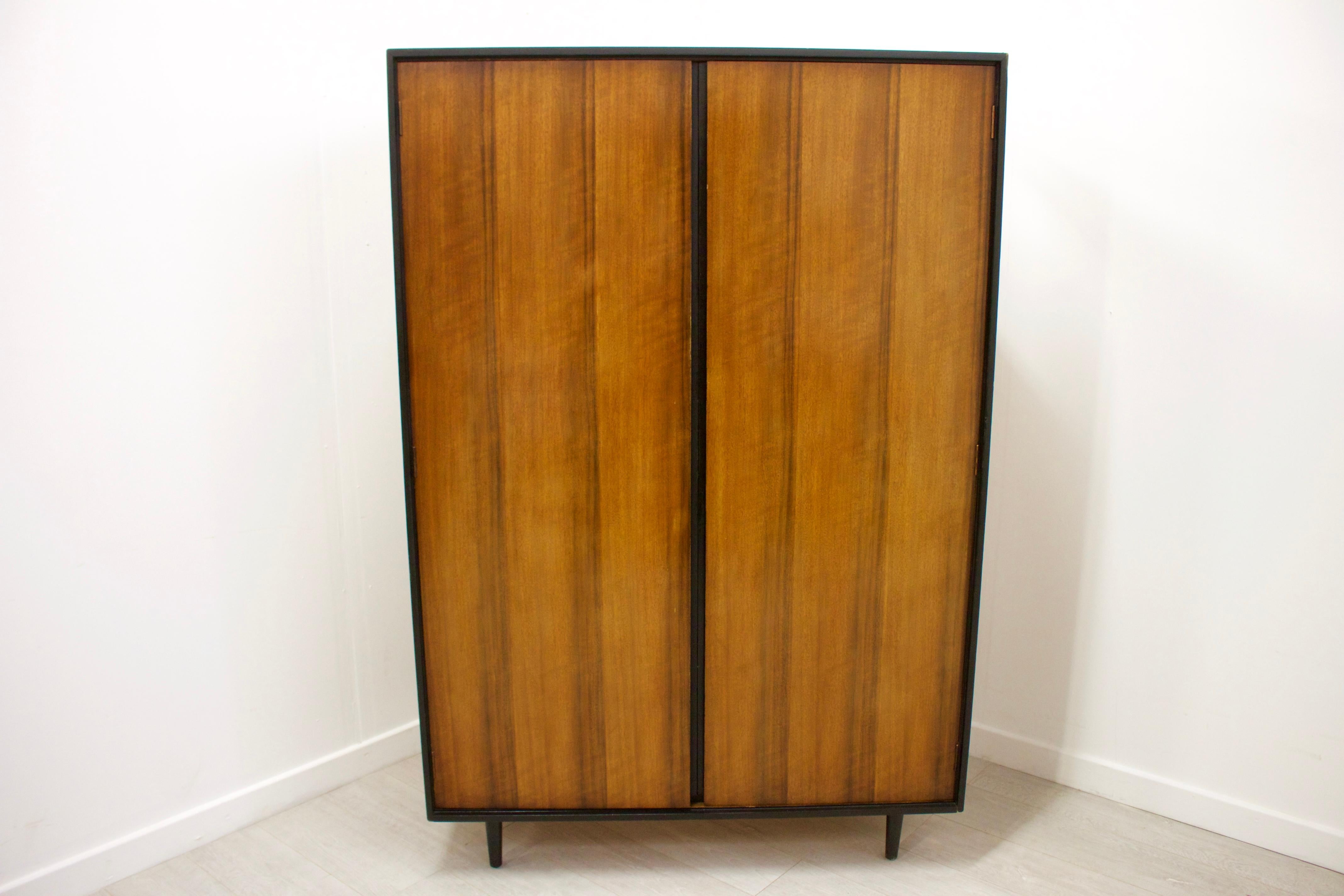 Mid-Century Modern Walnut Wardrobe by John & Sylvia Reid for Stag, 1950s