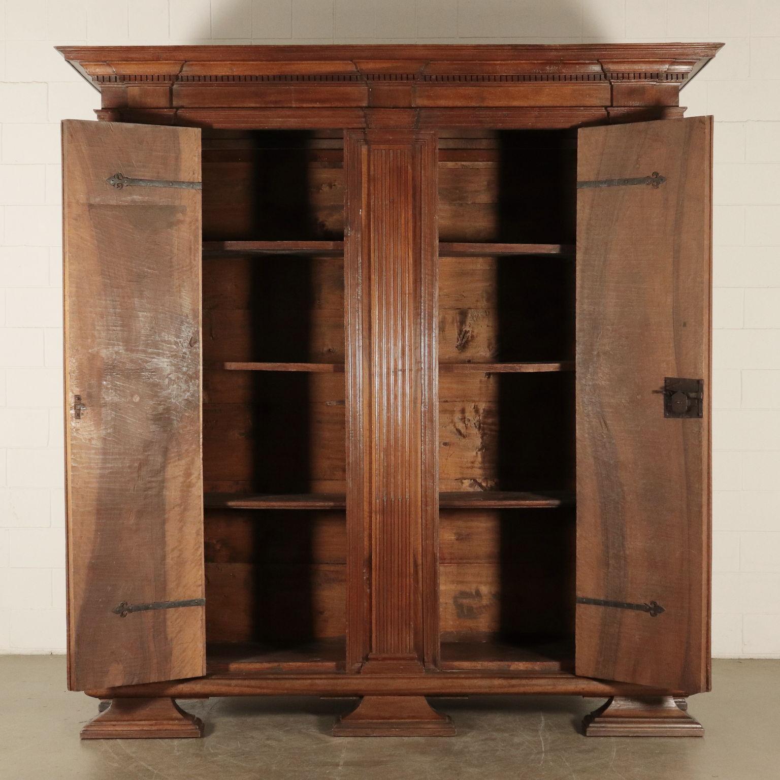 Renaissance Walnut Wardrobe, Italy, 17th Century