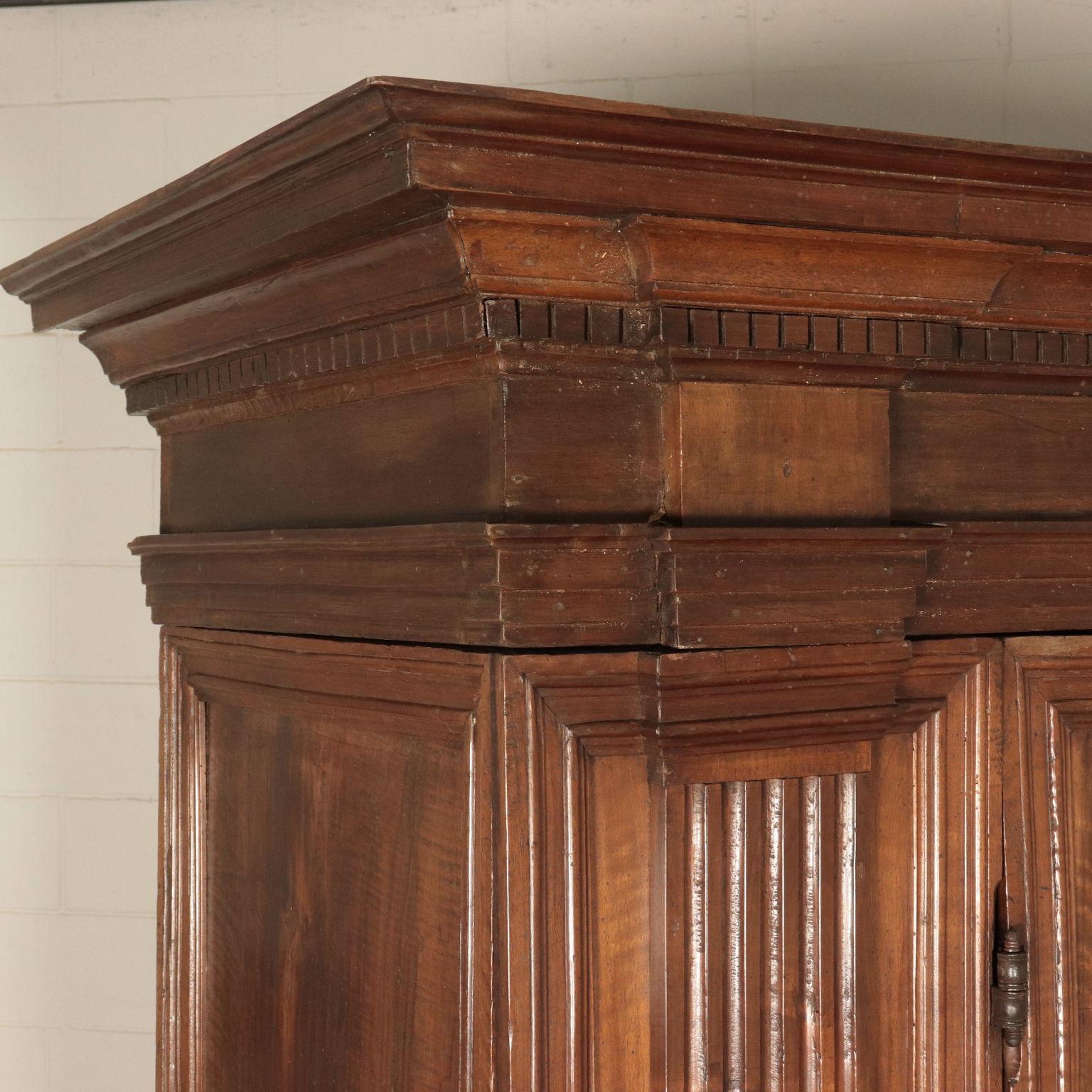 Italian Walnut Wardrobe, Italy, 17th Century