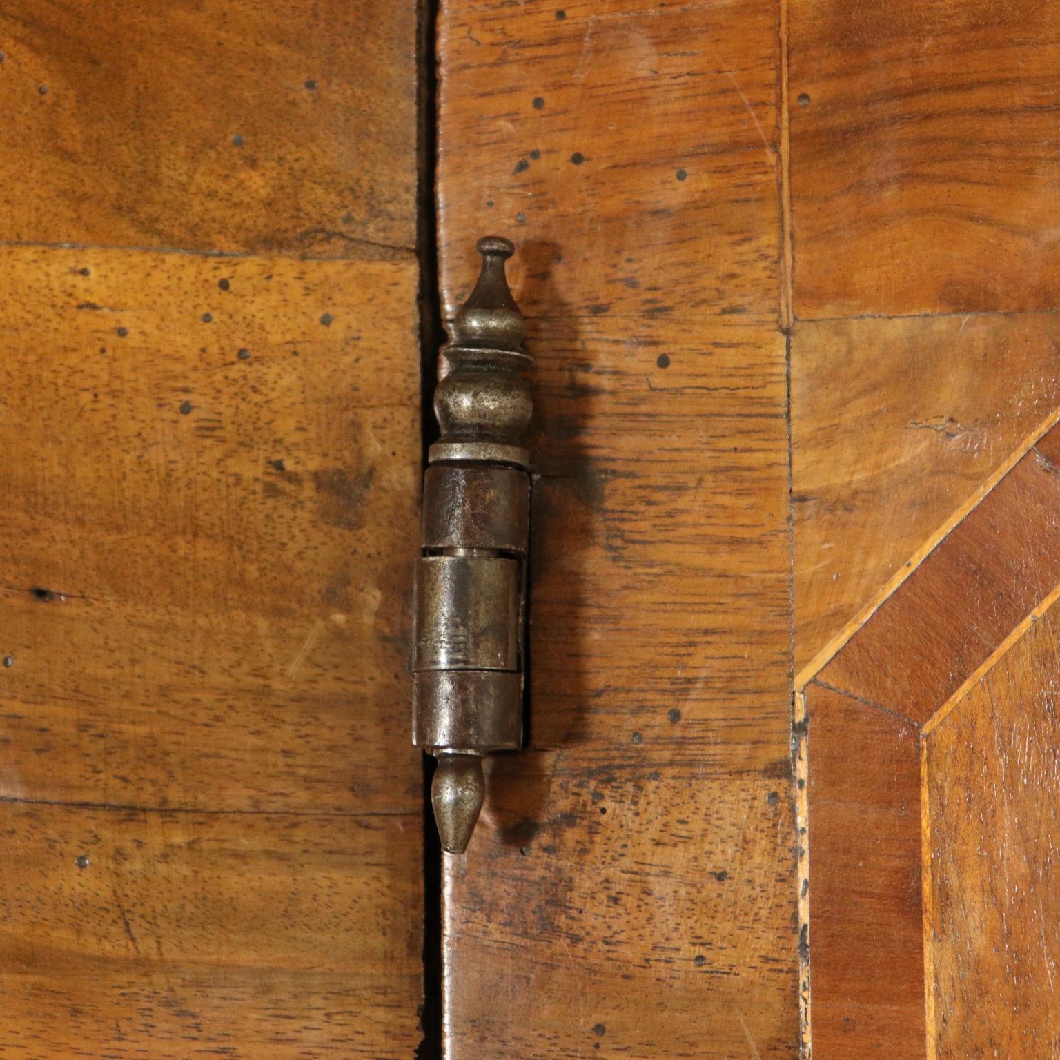 Veneer Walnut Wardrobe with Two Doors, Germany, 18th Century