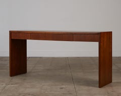 Walnut Waterfall Console Table