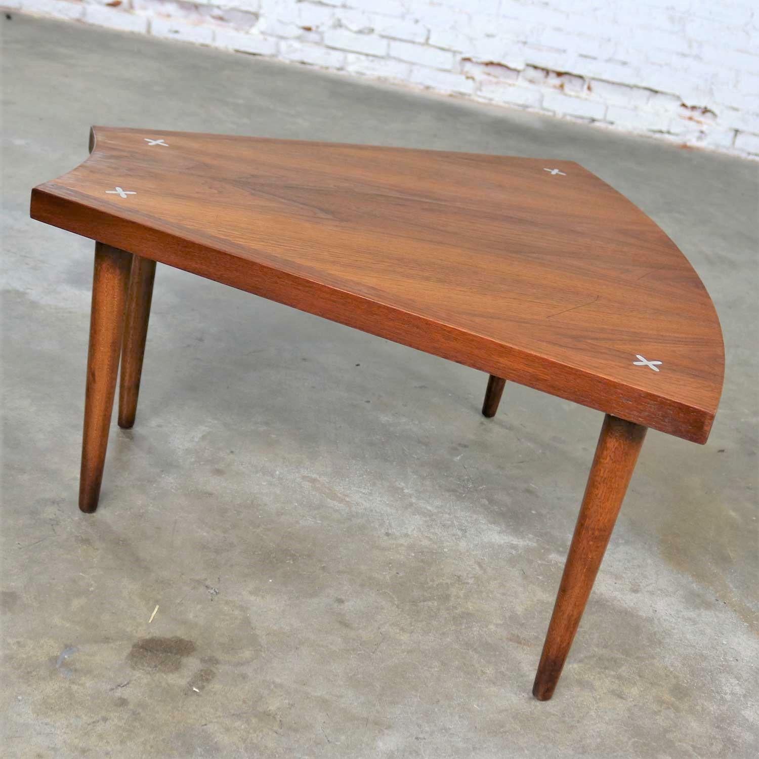 wedge end table