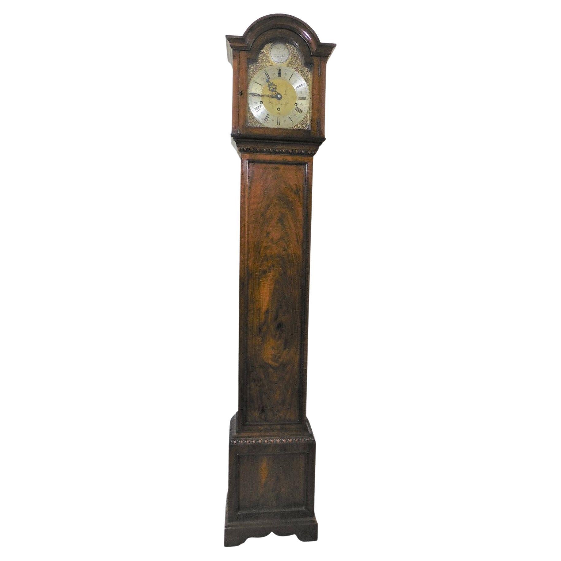 Walnut Westminster Chiming Grandmother Clock Retailed by Garrards, London