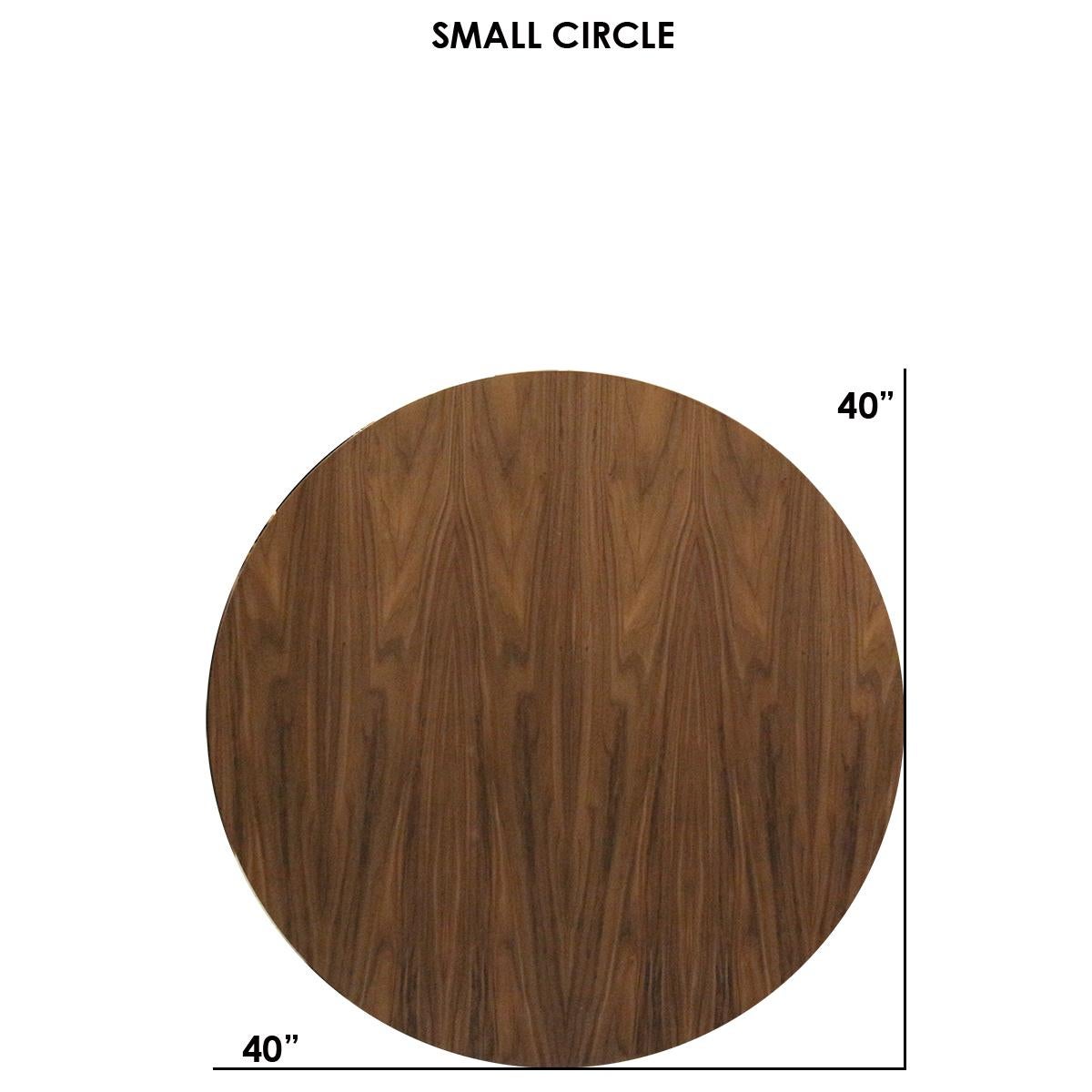 Minimaliste Table de salle à manger Williams en noyer avec pieds en épingle à cheveux rose et plateau circulaire en vente