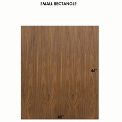 Mesa de Comedor Williams Nogal Verde Pradera Patas de Horquilla Tablero Rectangular