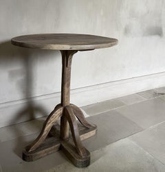 Walnut winetable pedestal