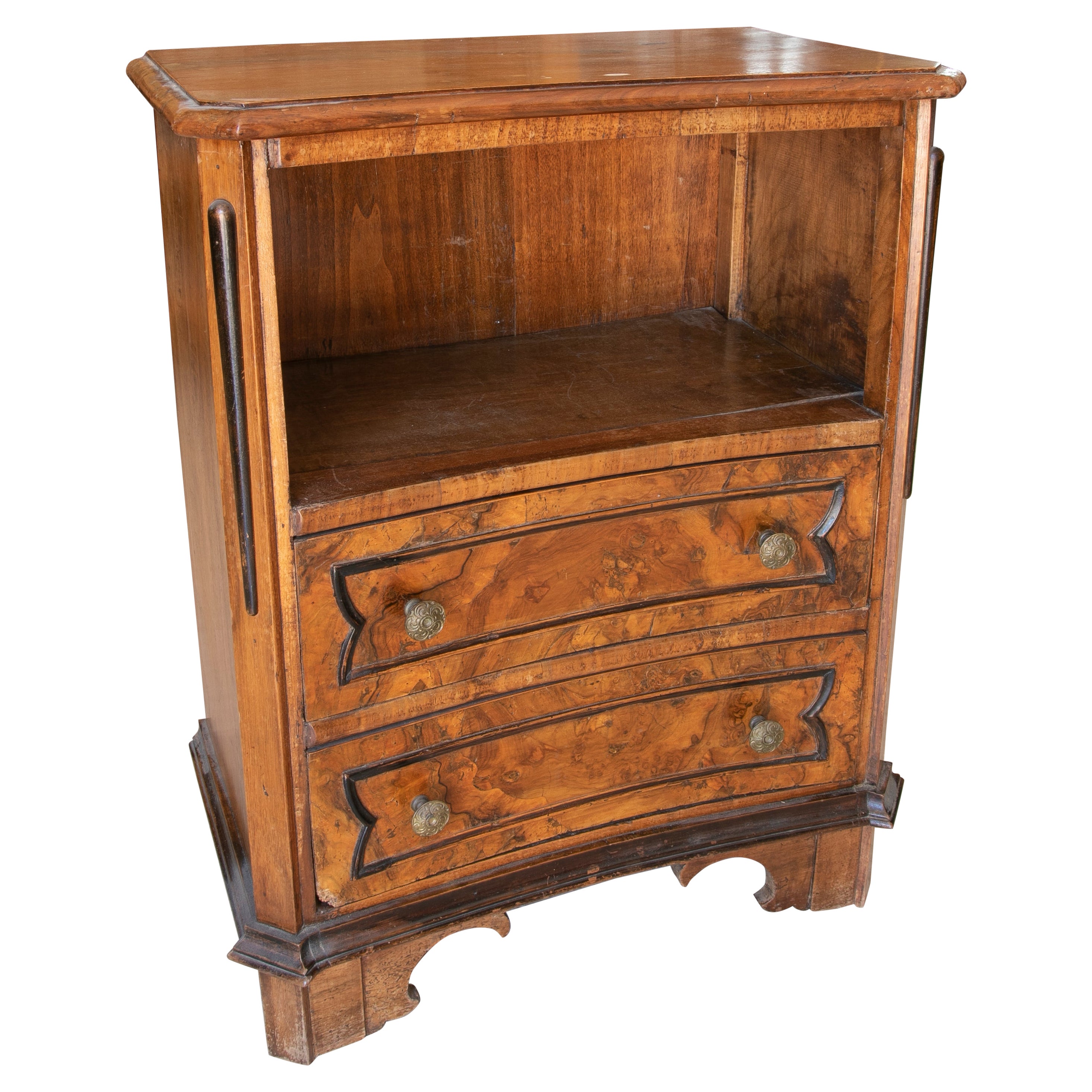 Cassapanca in Wood con intarsi e tre cassetti