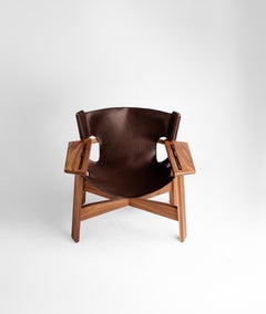 Walnuss Wood - Schokolade leder sessel sitz von Adriane Escarfullery