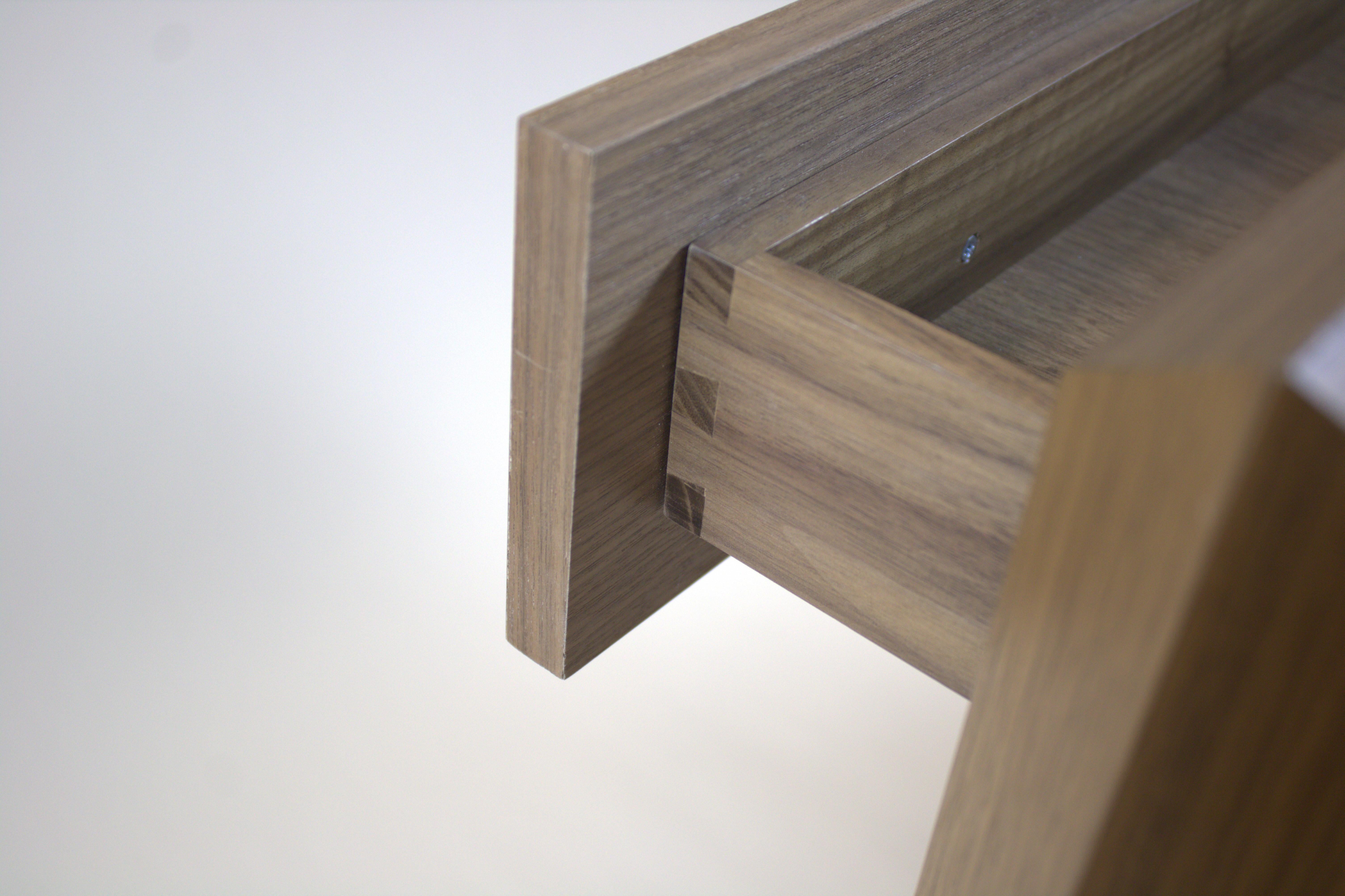 Walnut Wood Coffee Table Triangles Pattern The Netherlands By Sordile For Sale 5