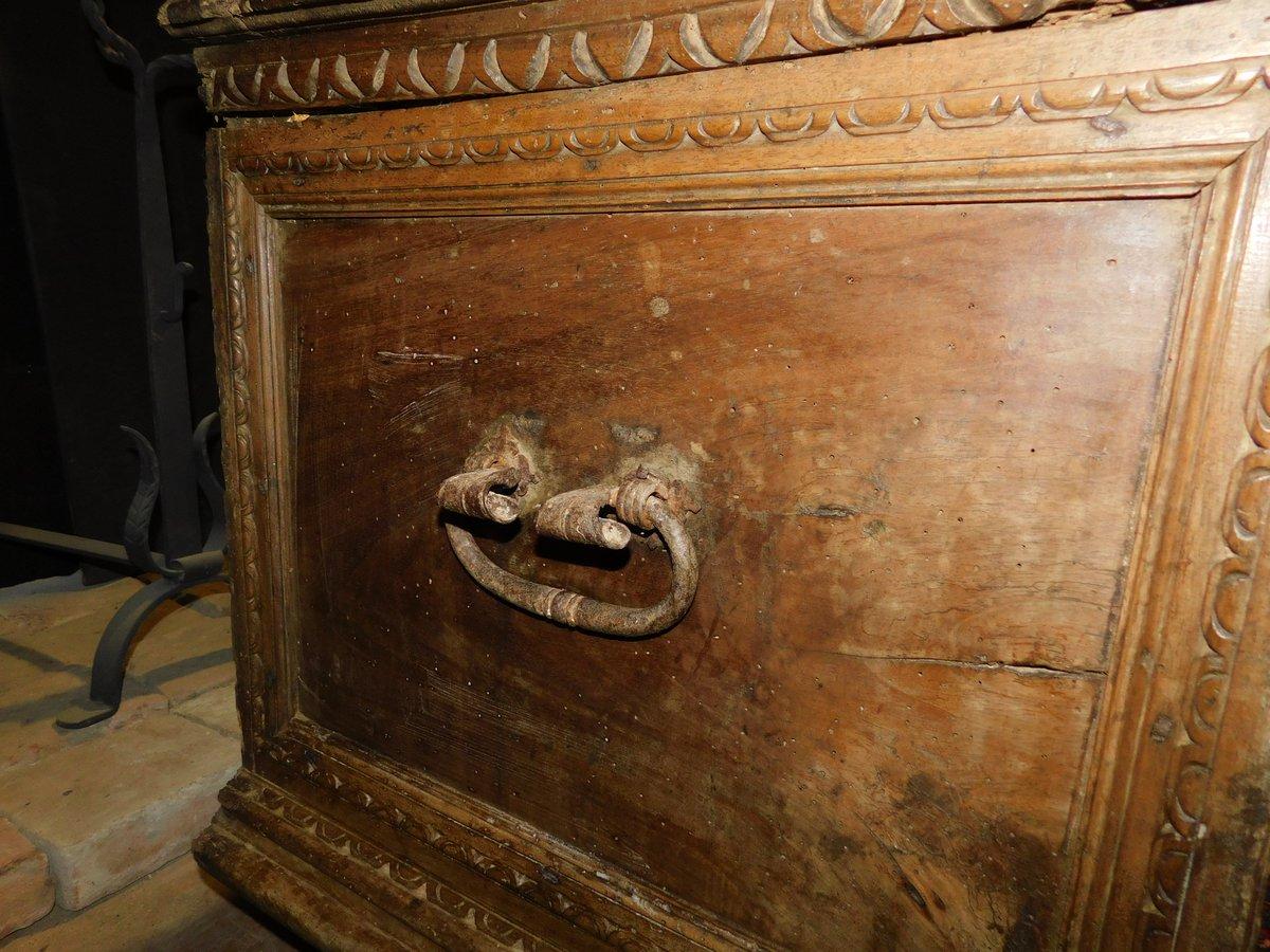 Coffre à provisions en Wood Wood, sculpté de pattes de lion, Italie en vente 5