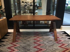 Scrivania in legno di noce con funzione di regolazione dell'altezza con schedario in legno di Oak